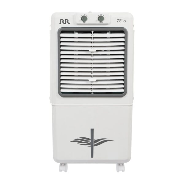 RR Zello 25 Ltr Personal Air Cooler | Cooler with High Air Delivery, Honeycomb Cooling Pads | Room Cooler with Inverter Compatibility| 1 year Warranty | 25L