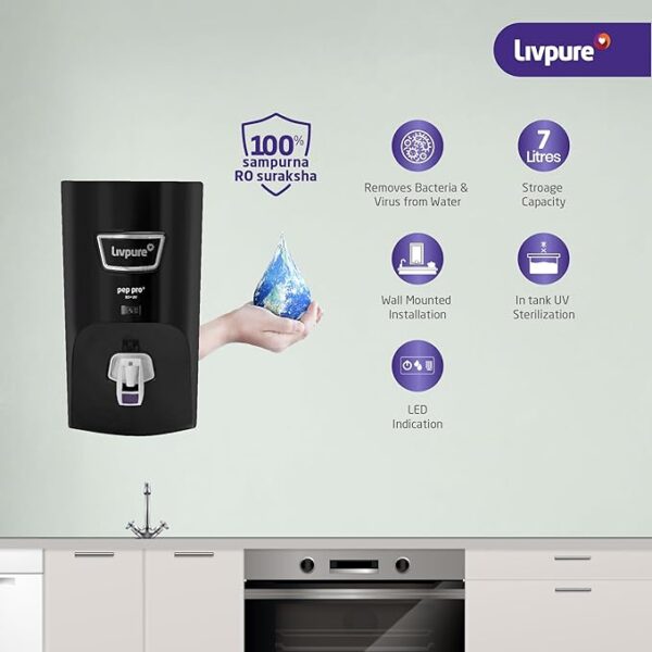 Livpure PEP PRO+ RO+UV Water Purifier for Home - 7 L Storage - Image 3