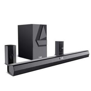 boAt Aavante Bar Azure Pro, 550 W Sound, 5.1CH with Wireless Rear Satellite Speakers, EQ Modes, BTv5.4,Multiple Ports, Master Remote, Bluetooth Sound Bar, Home Theatre Soundbar Speaker