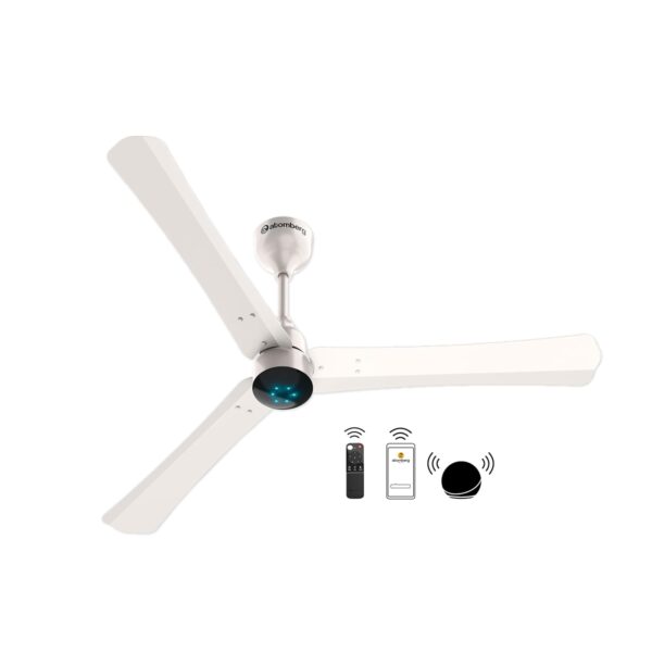 atomberg Renesa Smart+1200mm BLDC Ceiling Fan with IoT & Remote | Energy Efficient Ceiling Fan | Ceiling fan for Living Room | High Air Delivery with LED Indicators(Pearl White) - Image 2
