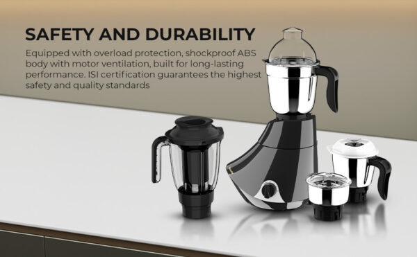Butterfly Smart Mixer Grinder, 750W, 4 Jars (Grey) - Image 2