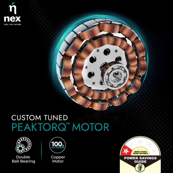 NEX Dryft A90 1200 mm | BEE star Rated Premium Ceiling Fan BAJAJ - Image 3