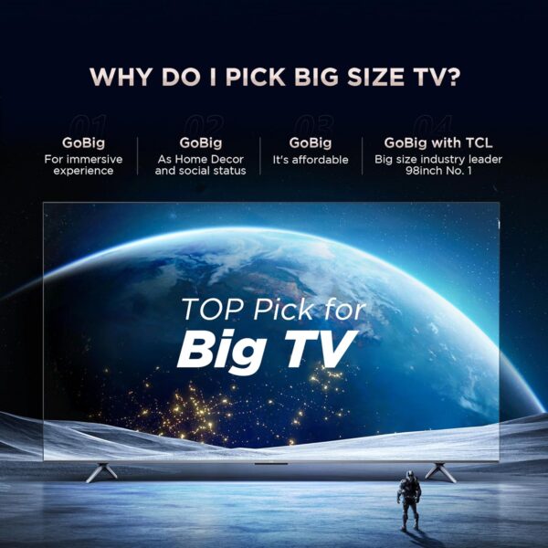 TCL 189 cm (75 inch) Ultra HD (4K) LED Smart Google TV with 24W Audio and Metallic Bezel-Less - Image 3