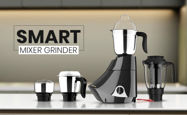 Butterfly Smart Mixer Grinder, 750W, 4 Jars (Grey)